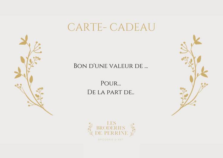 Carte-Cadeau. Les Broderies de Perrine