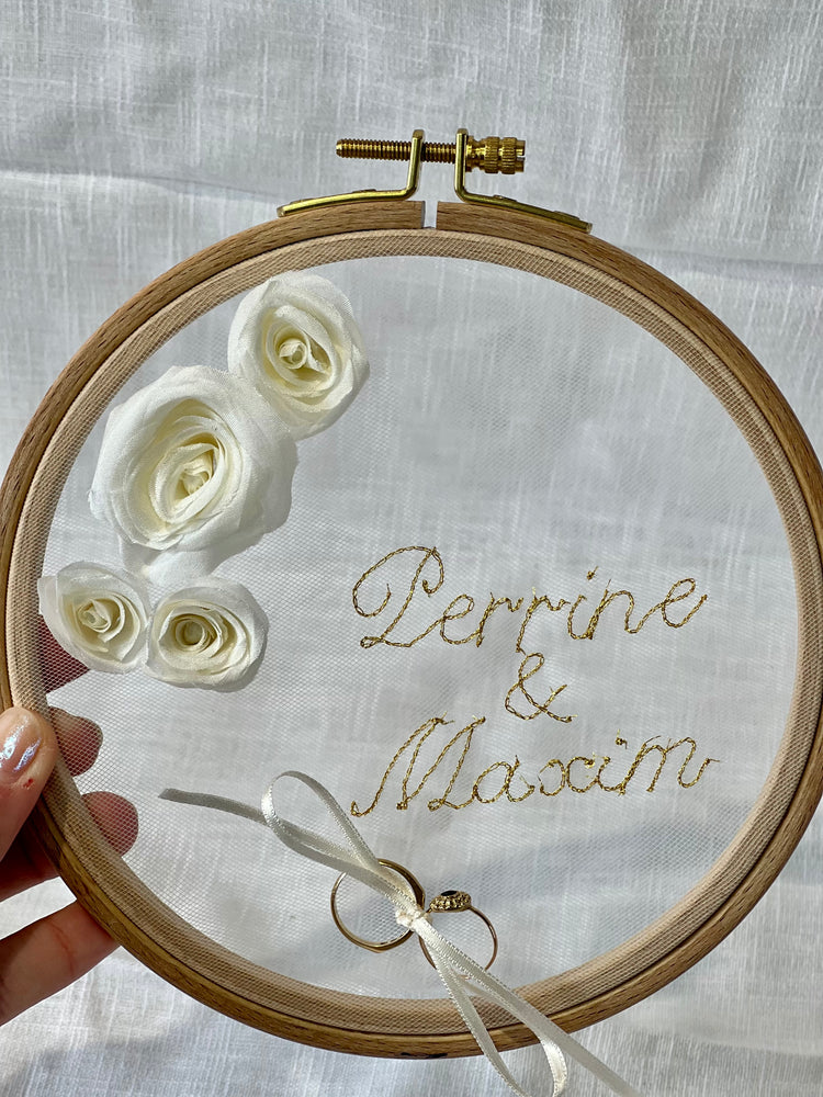 Porte alliances brodé personnalisable