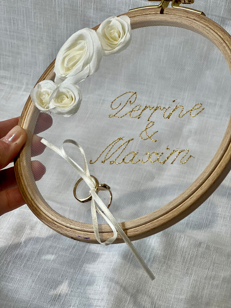 Porte alliances brodé personnalisable