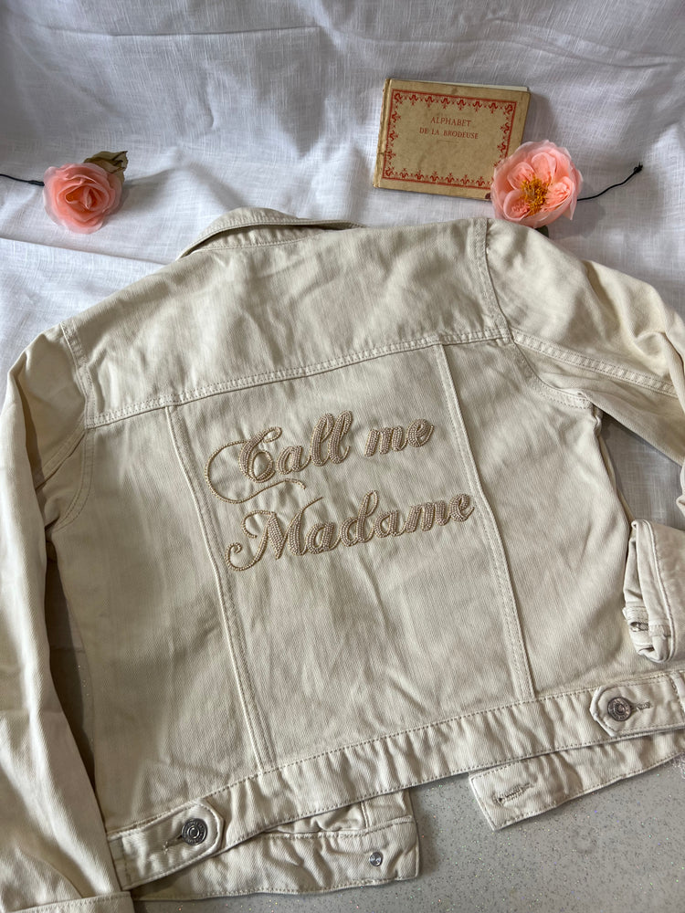 Veste en jean broderie perlée Call me Madame