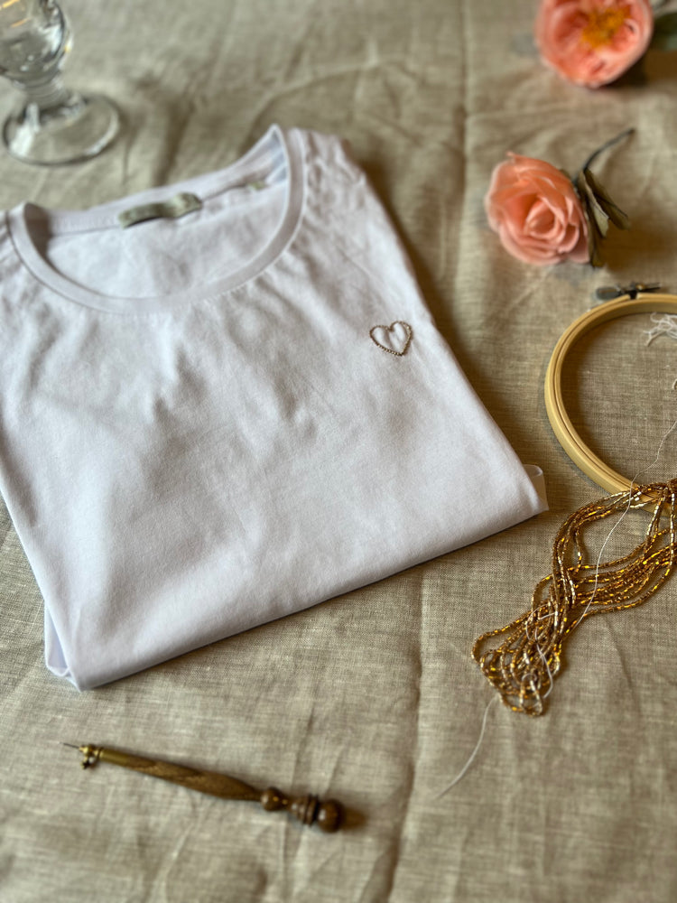 Tee-shirt broderie perlée