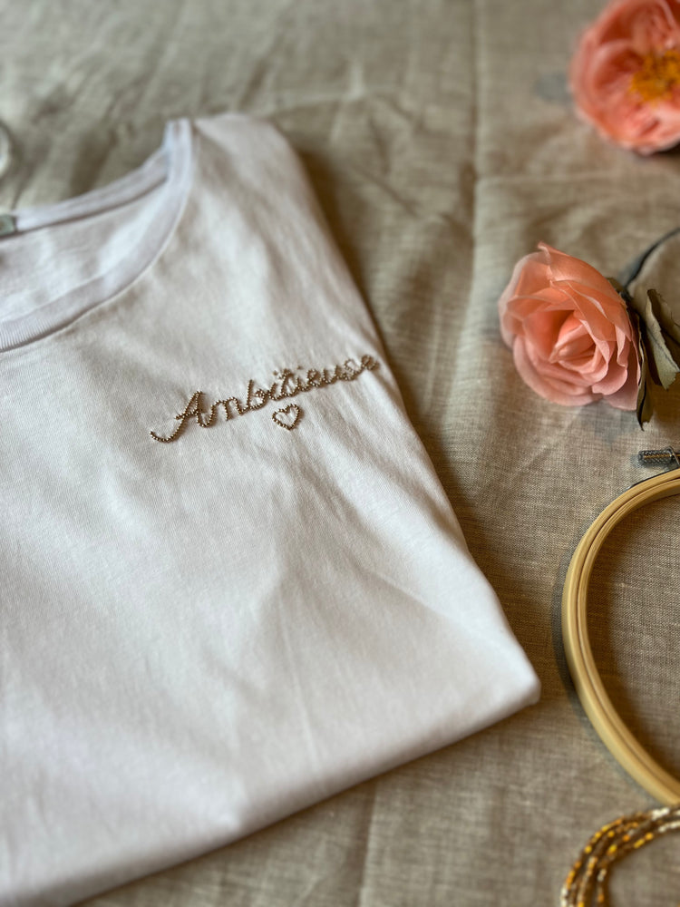 Tee-shirt broderie perlée