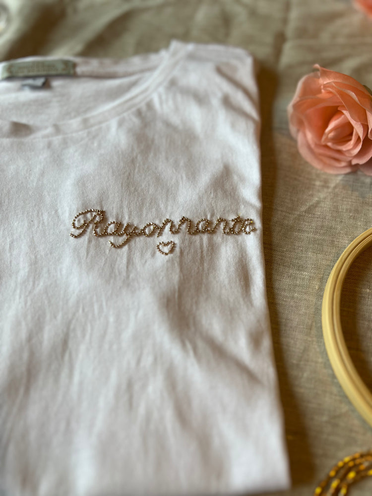 Tee-shirt broderie perlée