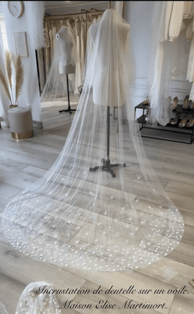 incrustation dentelles sur robe