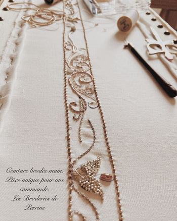 ceinture brodée main